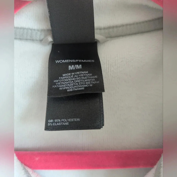 North Face Agave Jacket in‎ Gray White size Medium Warm Cozy Fuzzy - Picture 5 of 9